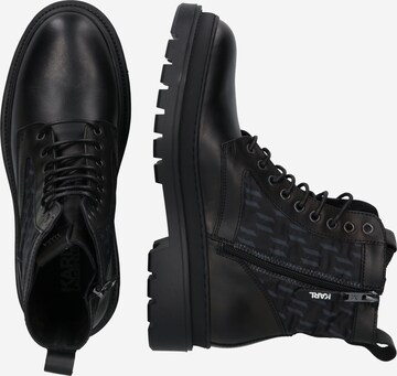 Karl Lagerfeld Lace-Up Boots in Black
