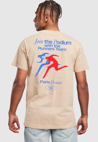 Maglietta 'Runners Team' di Mister Tee in beige