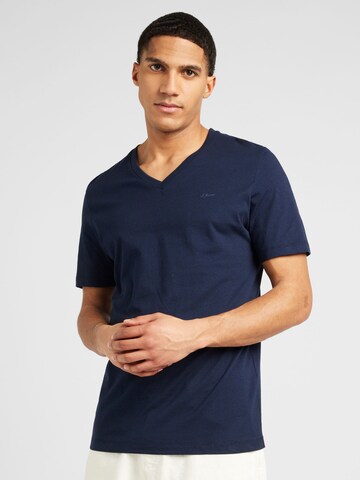 s.Oliver Shirt in Blauw: voorkant