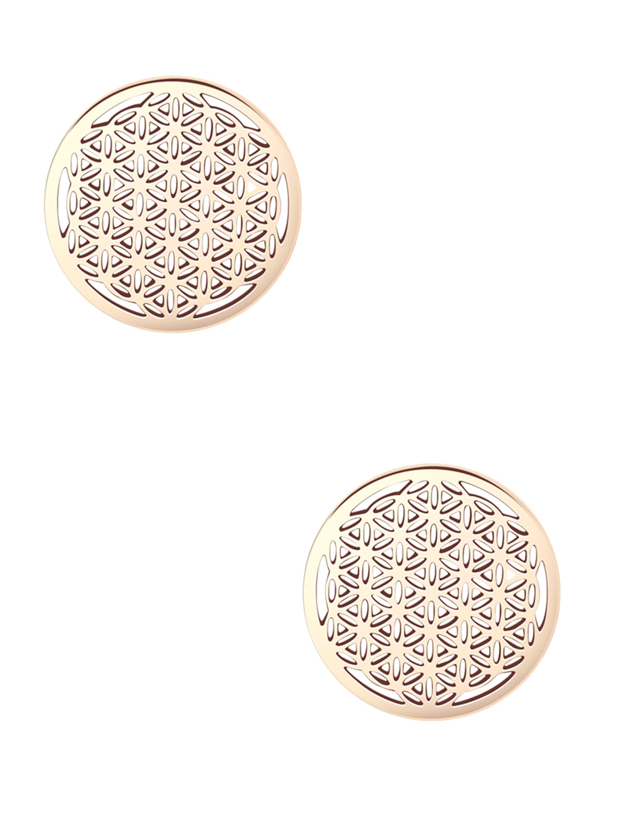 Hey Happiness - Pendientes 'Flower of life' en oro