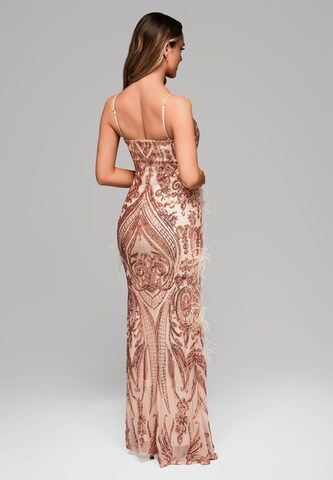 Robe de soirée Ombre en beige