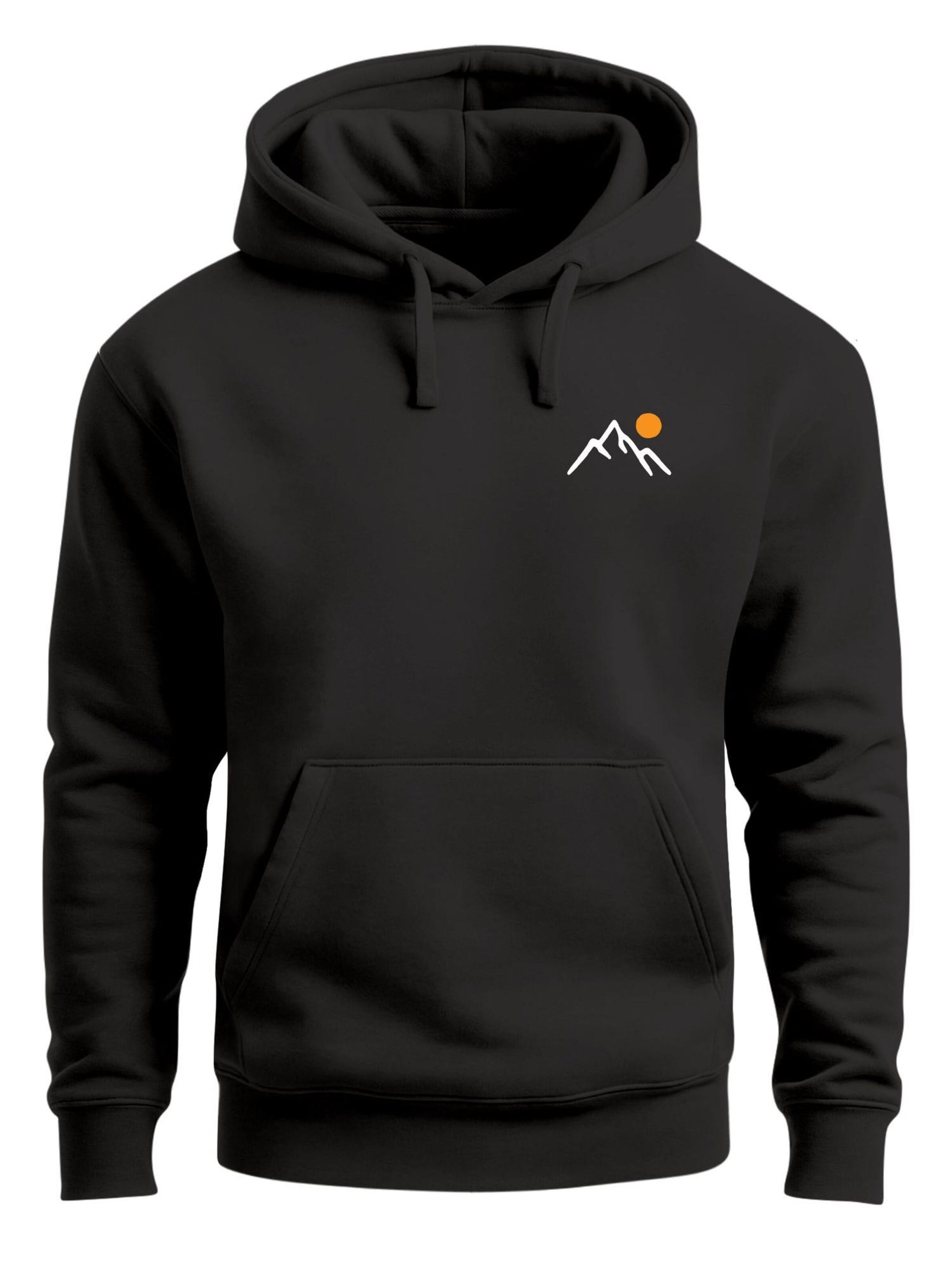 Neverless Sweatshirt 'Mountain Sun' in Black: front