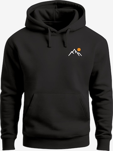 Neverless Sweatshirt 'Mountain Sun' in Schwarz: Vorderseite