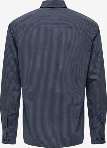 Only & Sons Slim fit Overhemd in Blauw