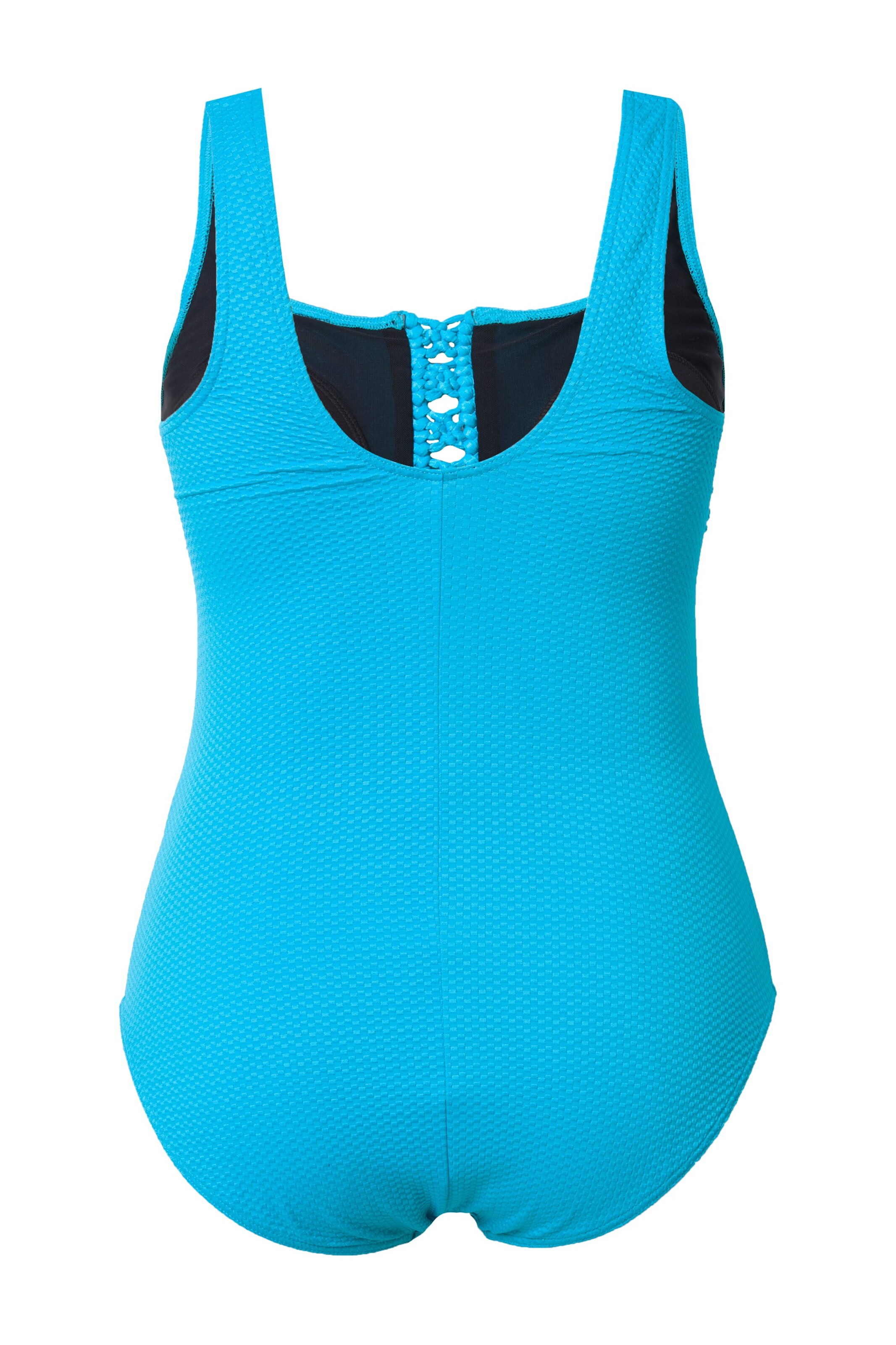 Ulla Popken Bandeau Swimsuit in Blue