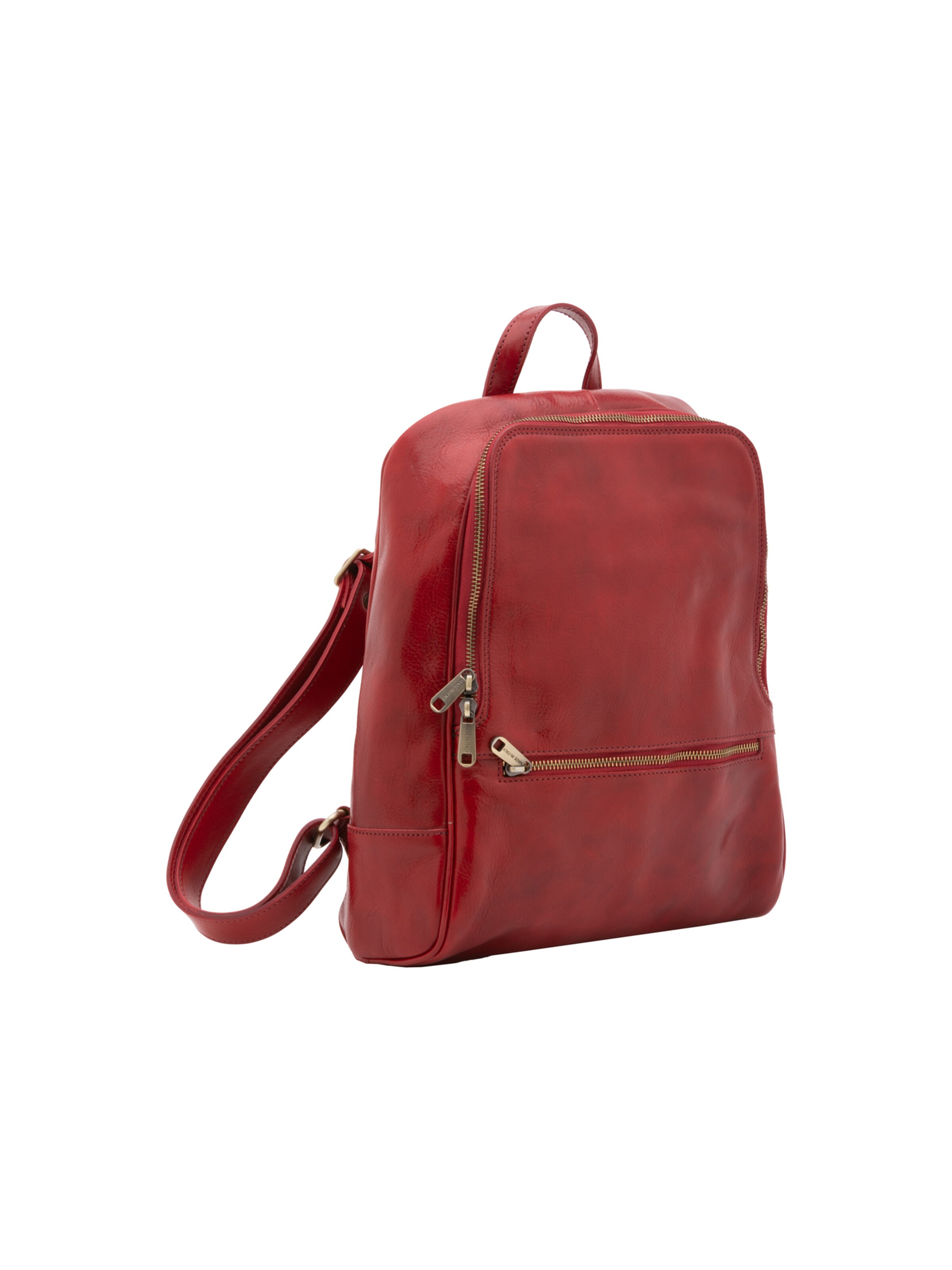 Borsa a spalla 'Zaino Silvanae Vera Pelle - Donna Chiusura Zip Tracolla Regolabile' di I Fratelli in rosso