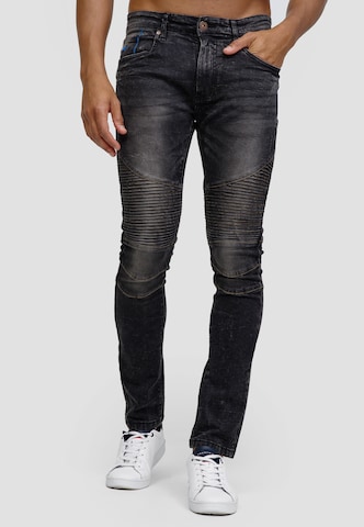 INDICODE JEANS Slimfit Jeans in Zwart: voorkant