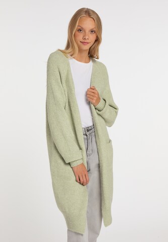 MYMO Knit Cardigan in Green: front