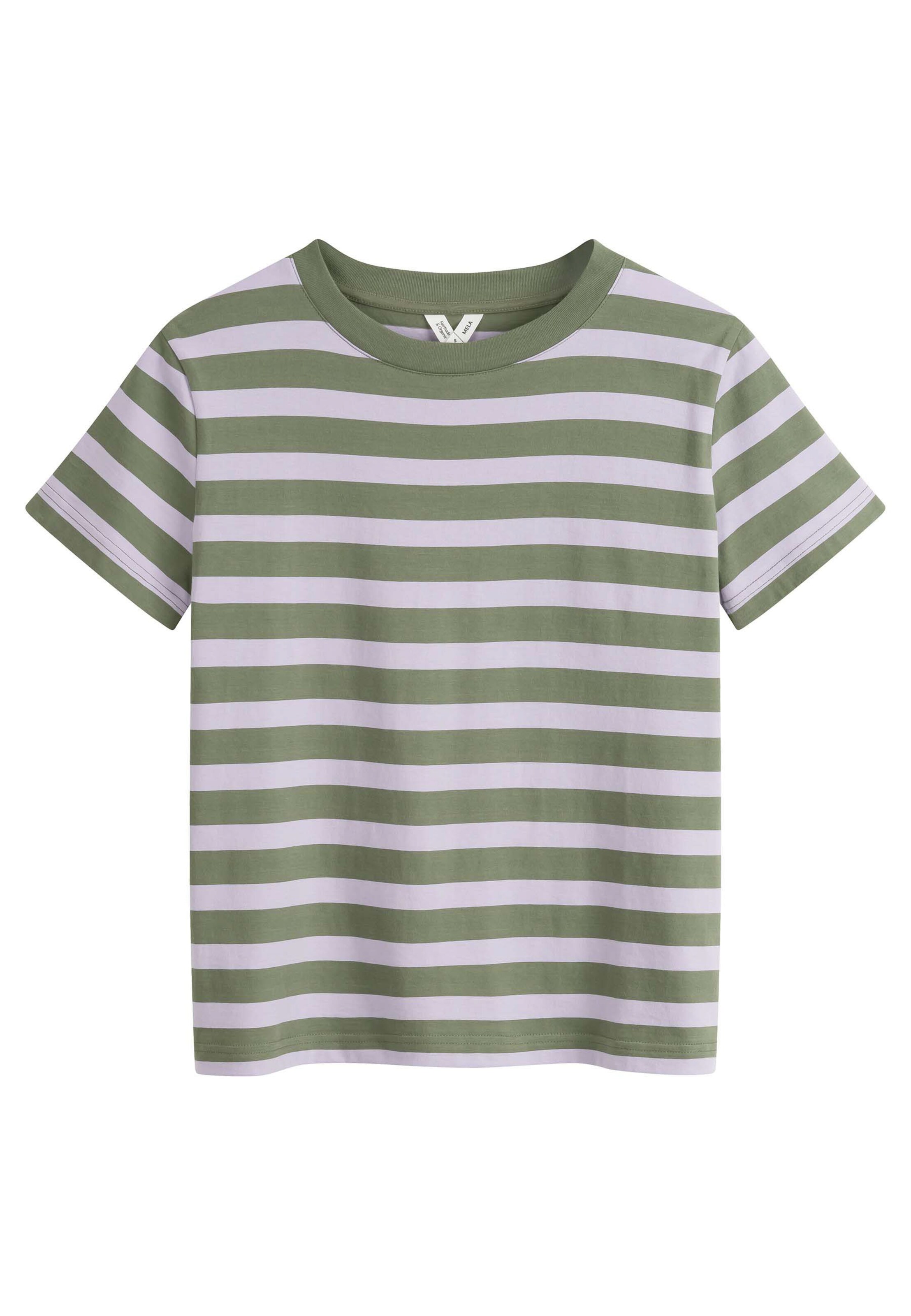 MELA Majica 'KHIRA' | zelena barva: sprednja stran