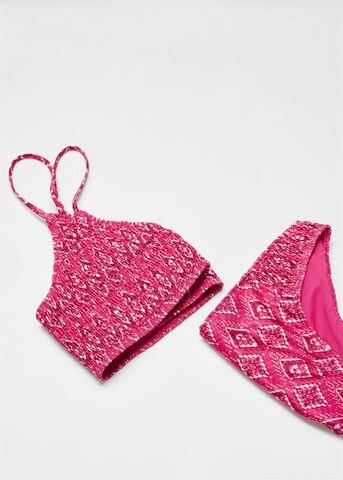 MANGO TEEN Bustier Bikini 'Africa' in Pink