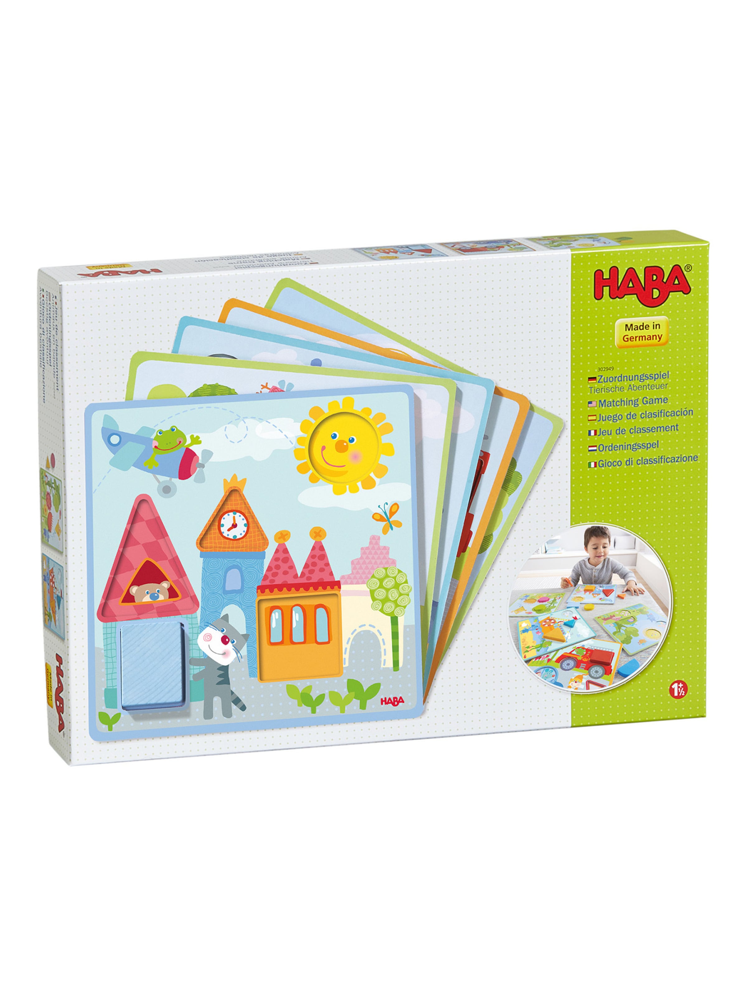 HABA Game ' Zuordnungsspiel Tierische Abenteuer ' in Mixed colors: front