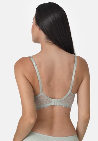 sassa T-Shirt BH 'Dot & Blossom' in Grün