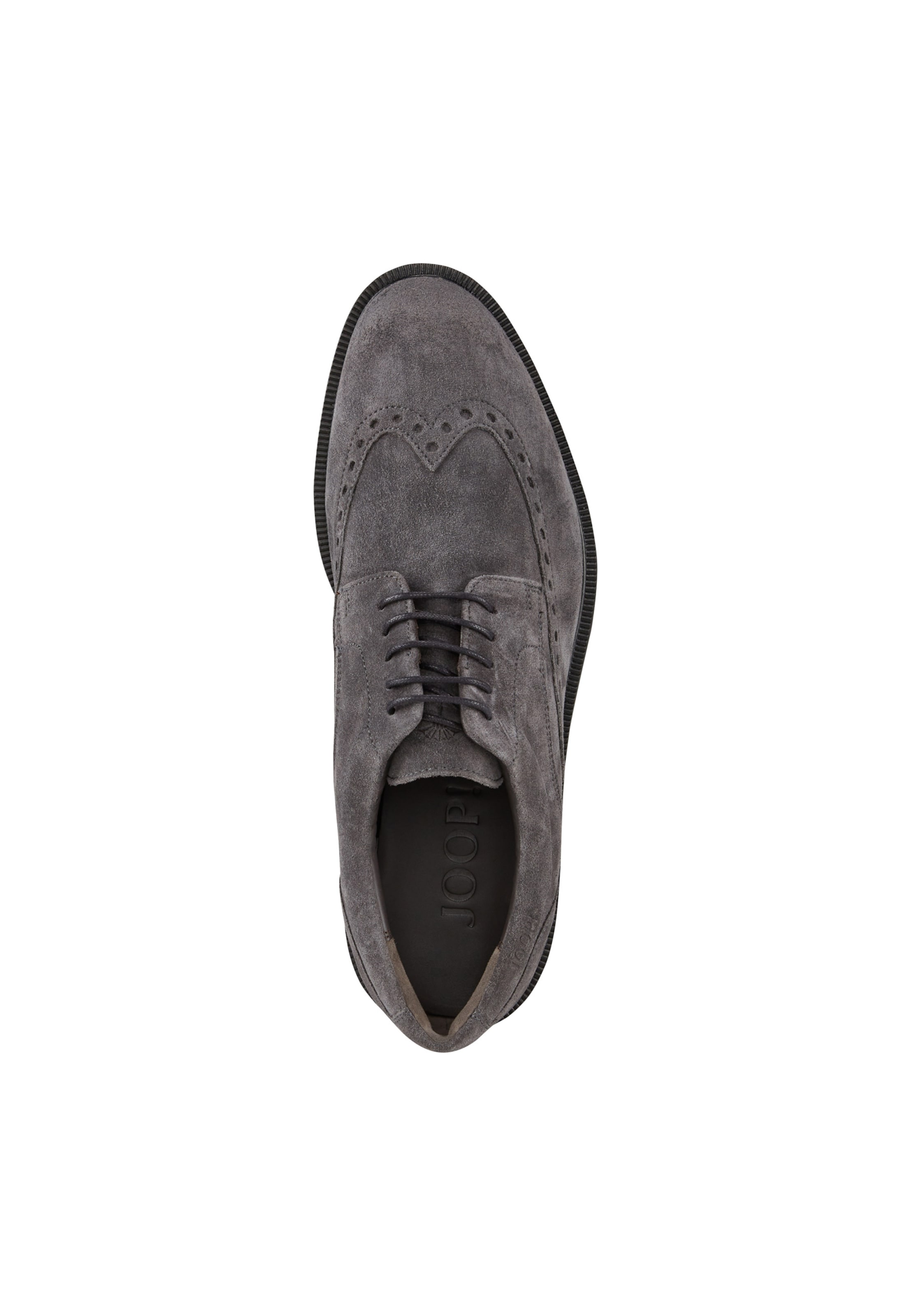 JOOP! Lace-Up Shoes 'Velluto New Danilo' in Grey
