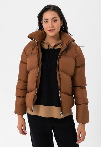 Jimmy Sanders Winter Jacket in Brown: front