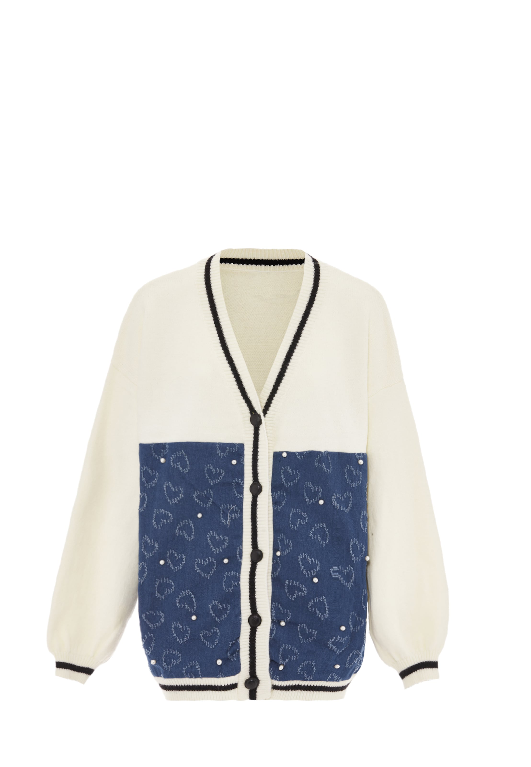 SANIKA Strickjacke in Blau: Vorderseite