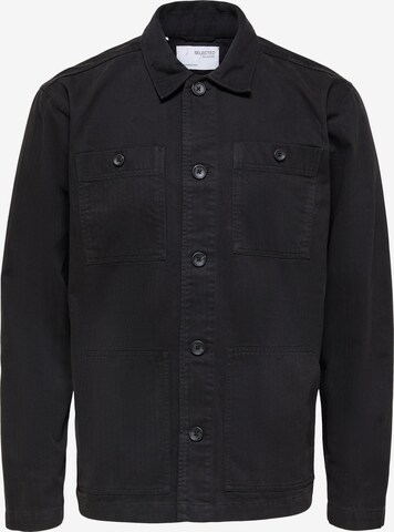 Coupe regular Chemise 'Tony' SELECTED HOMME en noir : devant