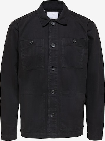 SELECTED HOMME Regular fit Button Up Shirt 'Tony' in Black: front