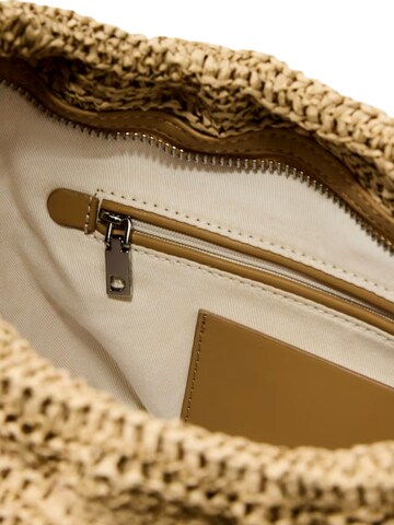 Desigual Håndtaske 'Half Logo Raffia' i beige