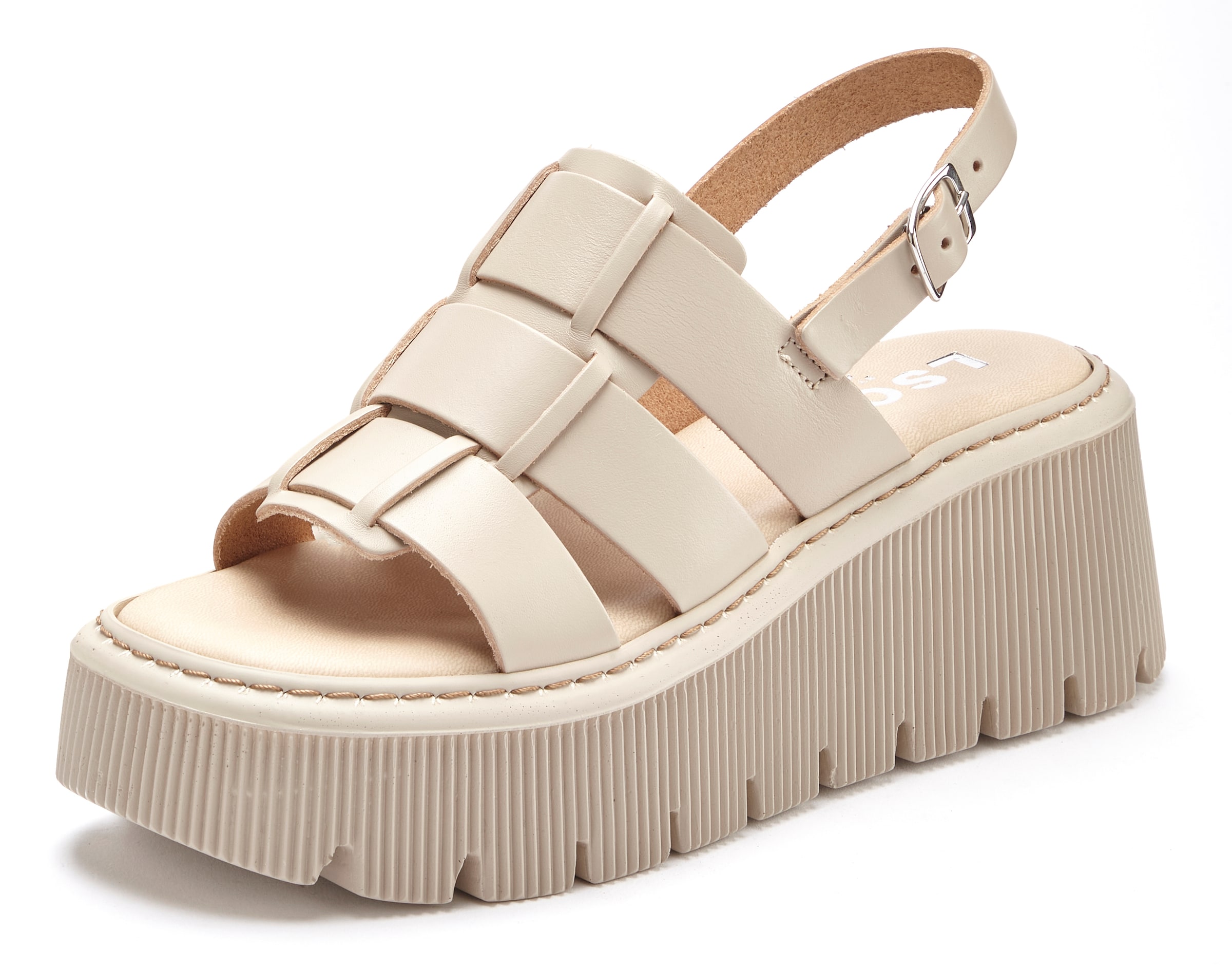 LSCN by LASCANA Sandals in Beige: front