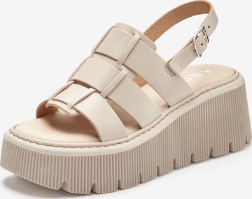 LSCN by LASCANA Sandals in Beige: front