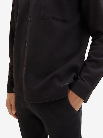 TOM TAILOR Regular fit Button Up Shirt in Black