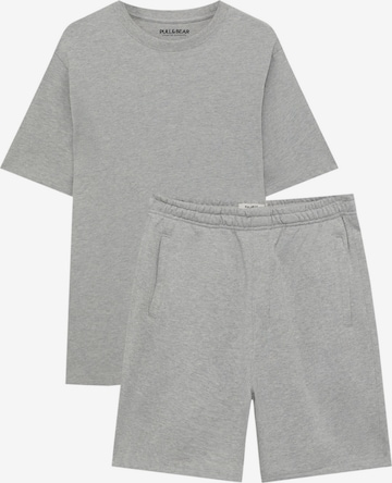 Tuta da jogging di Pull&Bear in grigio: frontale