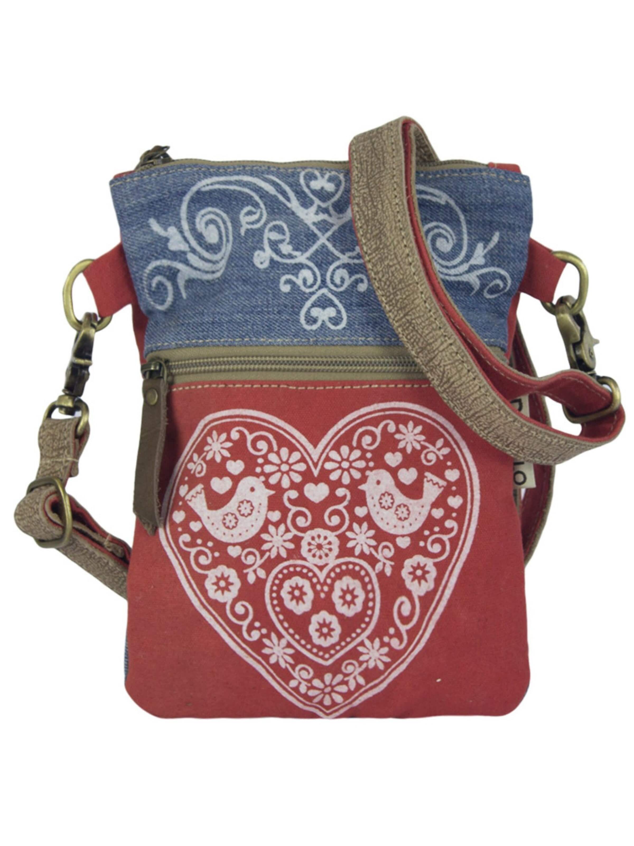 DOMELO Crossbody Bag 'Domelo' in Red: front