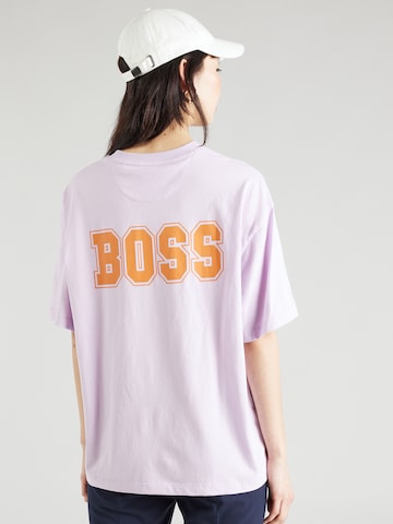 BOSS Orange Тениска в лилав: отпред