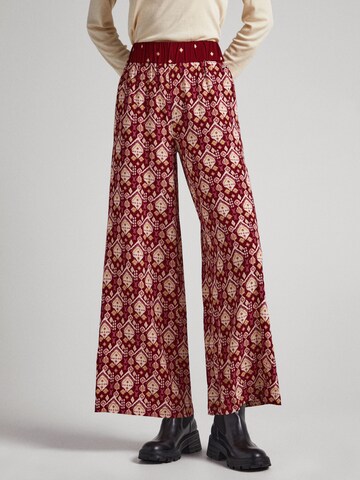 Pepe Jeans Wide leg Broek 'Galya' in Rood: voorkant