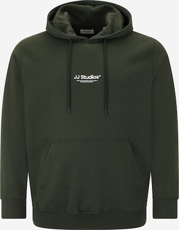 Sweat-shirt 'JJESOHO' Jack & Jones Plus en vert : devant