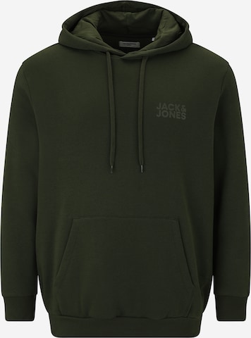 Jack & Jones Plus Sweatshirt 'JJECORP' in Green: front