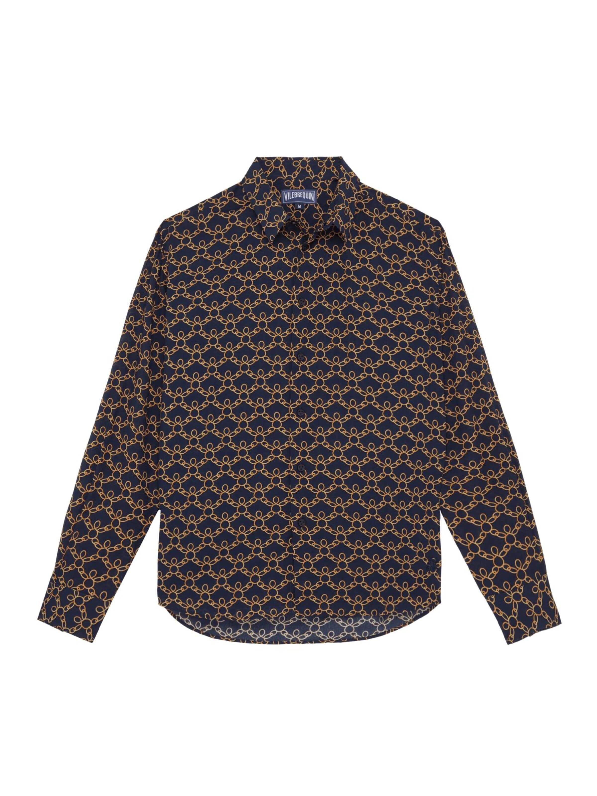 Vilebrequin Regular Fit Hemd‌‌‌‌‌‌ in Braun: Vorderseite