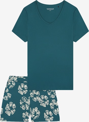 SCHIESSER Pajama 'Modern' in Green: front