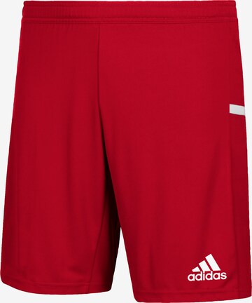 ADIDAS PERFORMANCE Workout Pants in Red: front