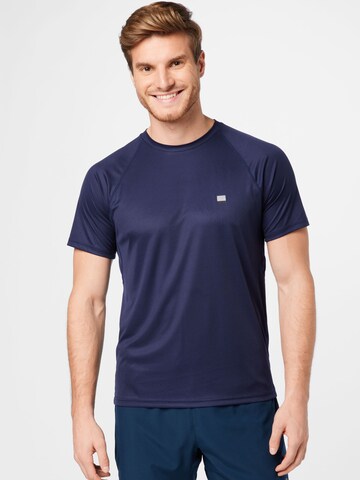 T-Shirt fonctionnel 'Train Active' Superdry en bleu : devant