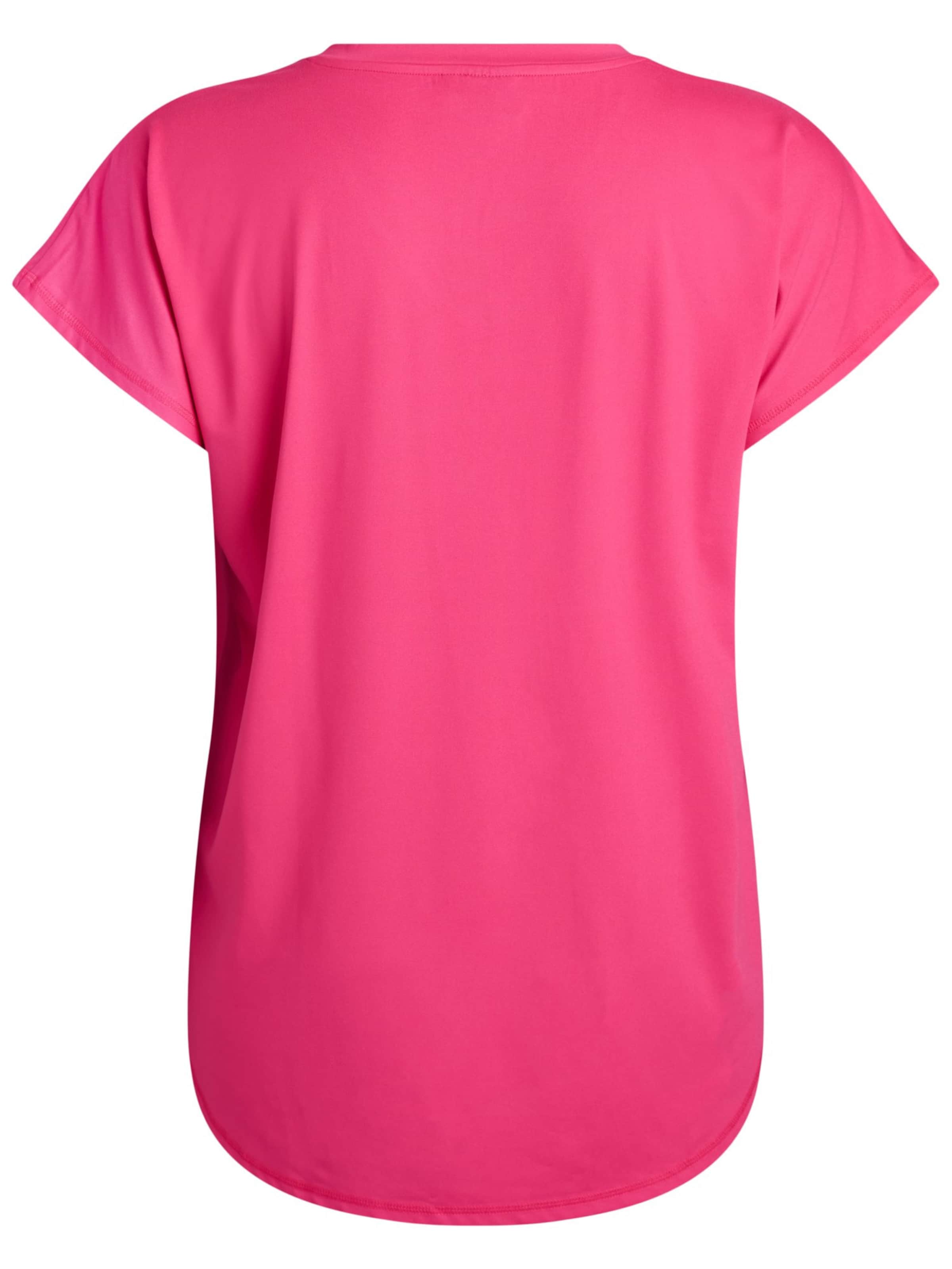 Active by Zizzi Футболка 'Basic' в Ярко-розовый