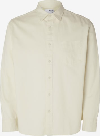 SELECTED HOMME Regular fit Button Up Shirt in Beige: front