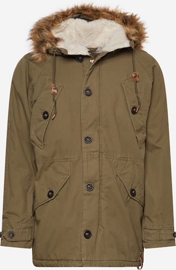 INDICODE JEANS Winter Parka 'Fann' in Olive / natural white, Item view