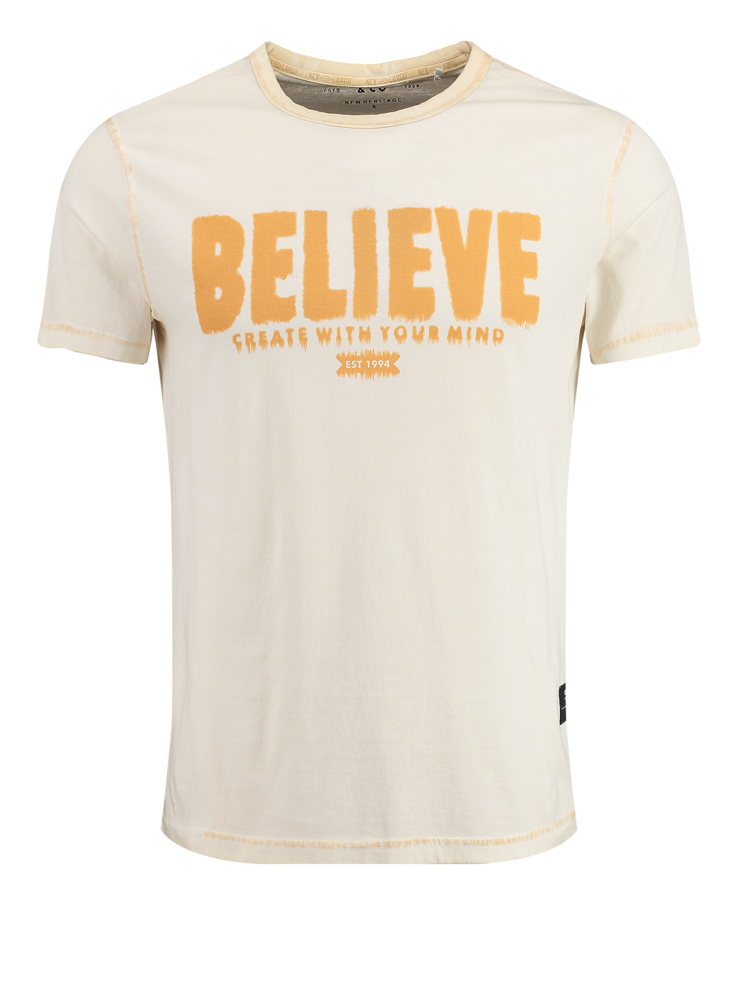 Key Largo Футболка 'MT CREATE' в Бежевый: спереди
