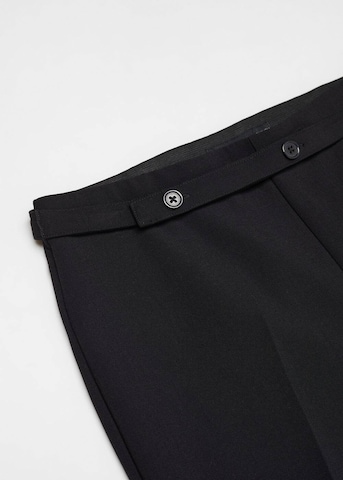 MANGO Normalny krój Spodnie w kant 'Creta' w kolorze czarny