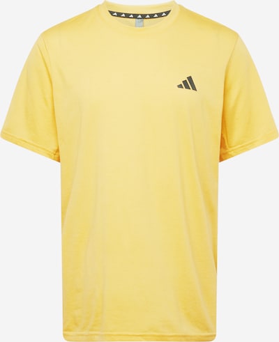 Sportiniai marškinėliai 'TRAIN ESSSENTIALS COMFORT' iš ADIDAS PERFORMANCE, spalva – citrinos spalva / juoda, Prekių apžvalga