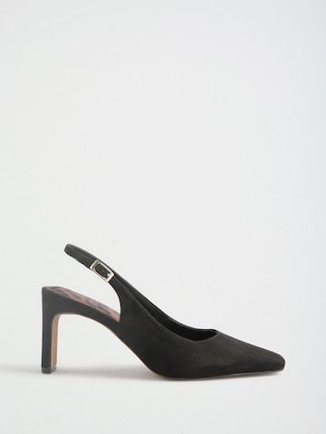 love & roses - Sapatos abertos atrás em preto