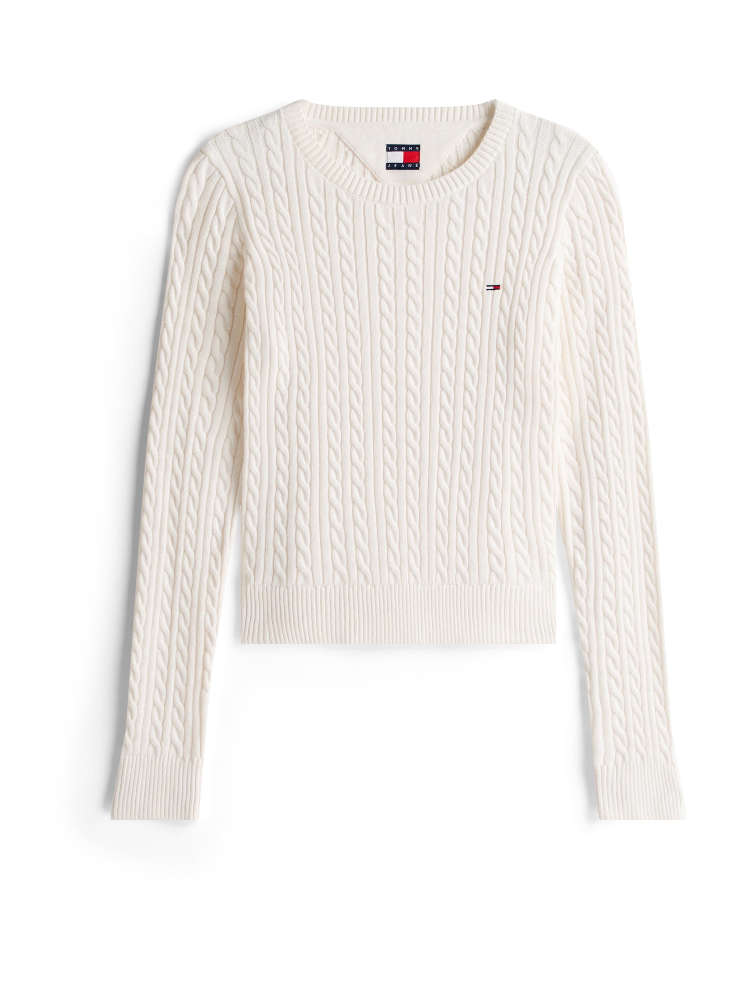 Tommy Jeans Pulóver 'ESSENTIAL' - fehér: elől