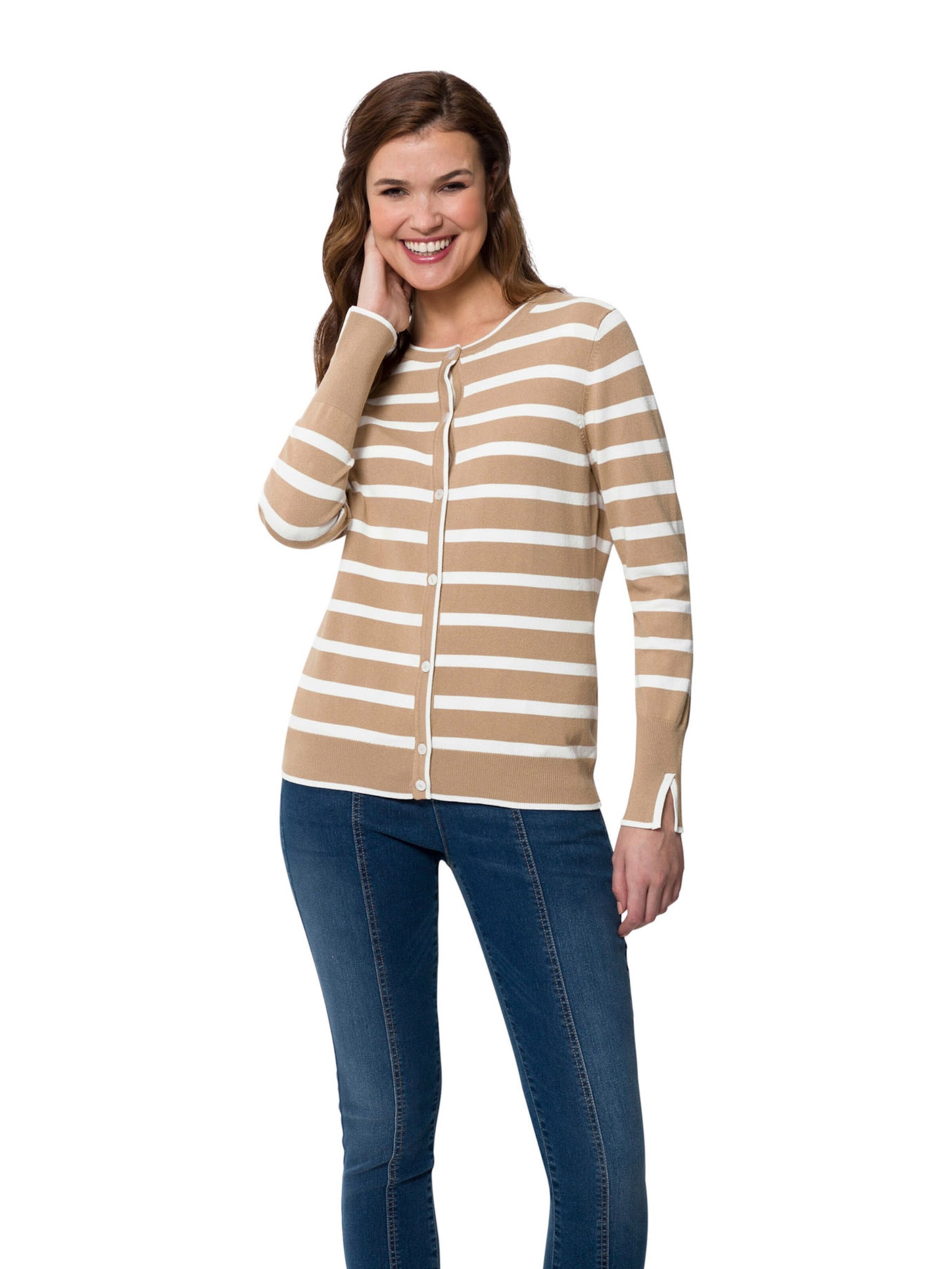 heine Плетена жилетка в бежово: отпред