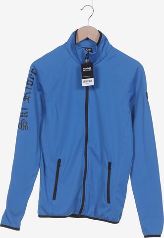 EA7 Emporio Armani Sweatshirt & Zip-Up Hoodie in M in Blue: front