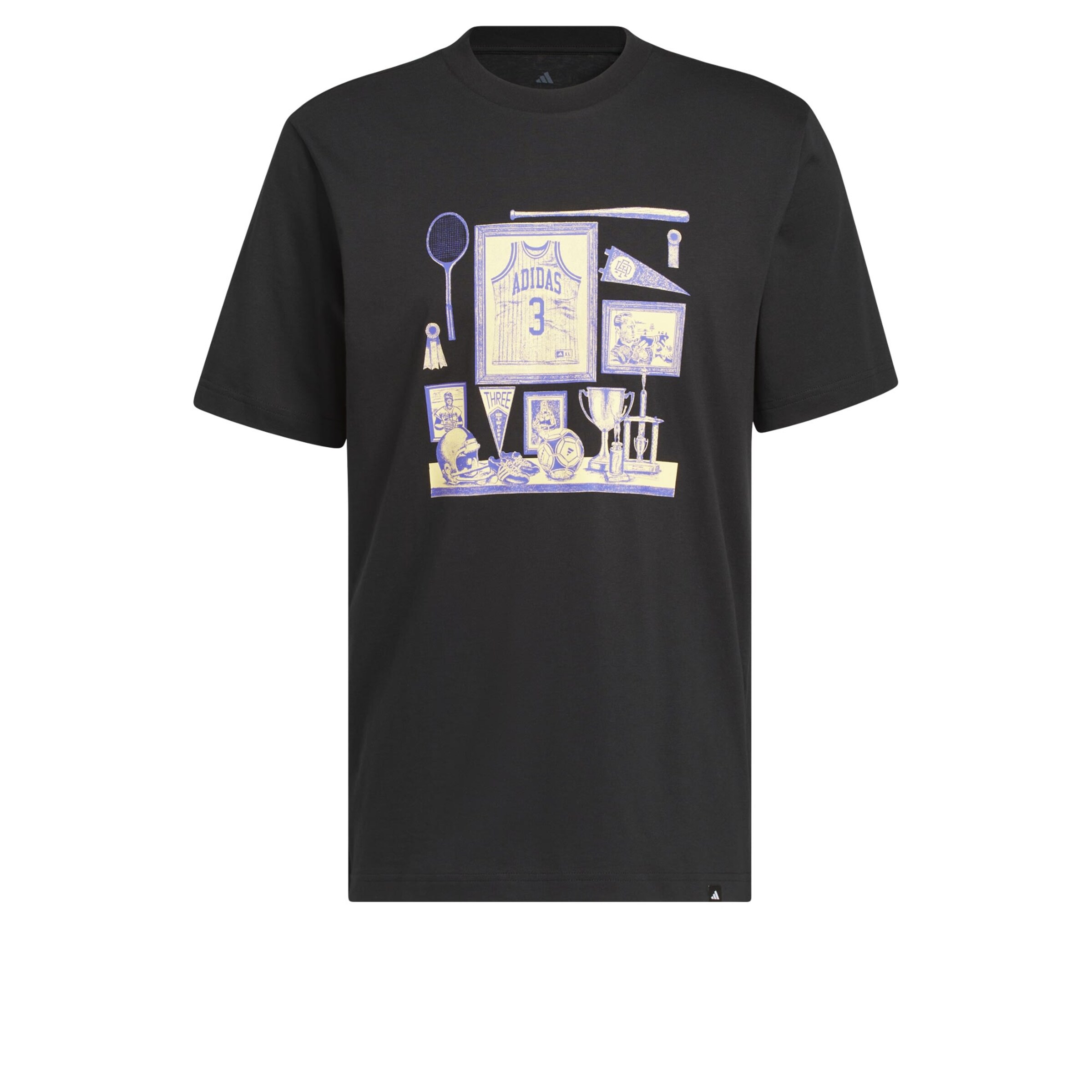 ADIDAS SPORTSWEAR T-Shirt fonctionnel 'Sports Bar Memorabilia' en XS en crème / violet clair / noir, Vue avec produit