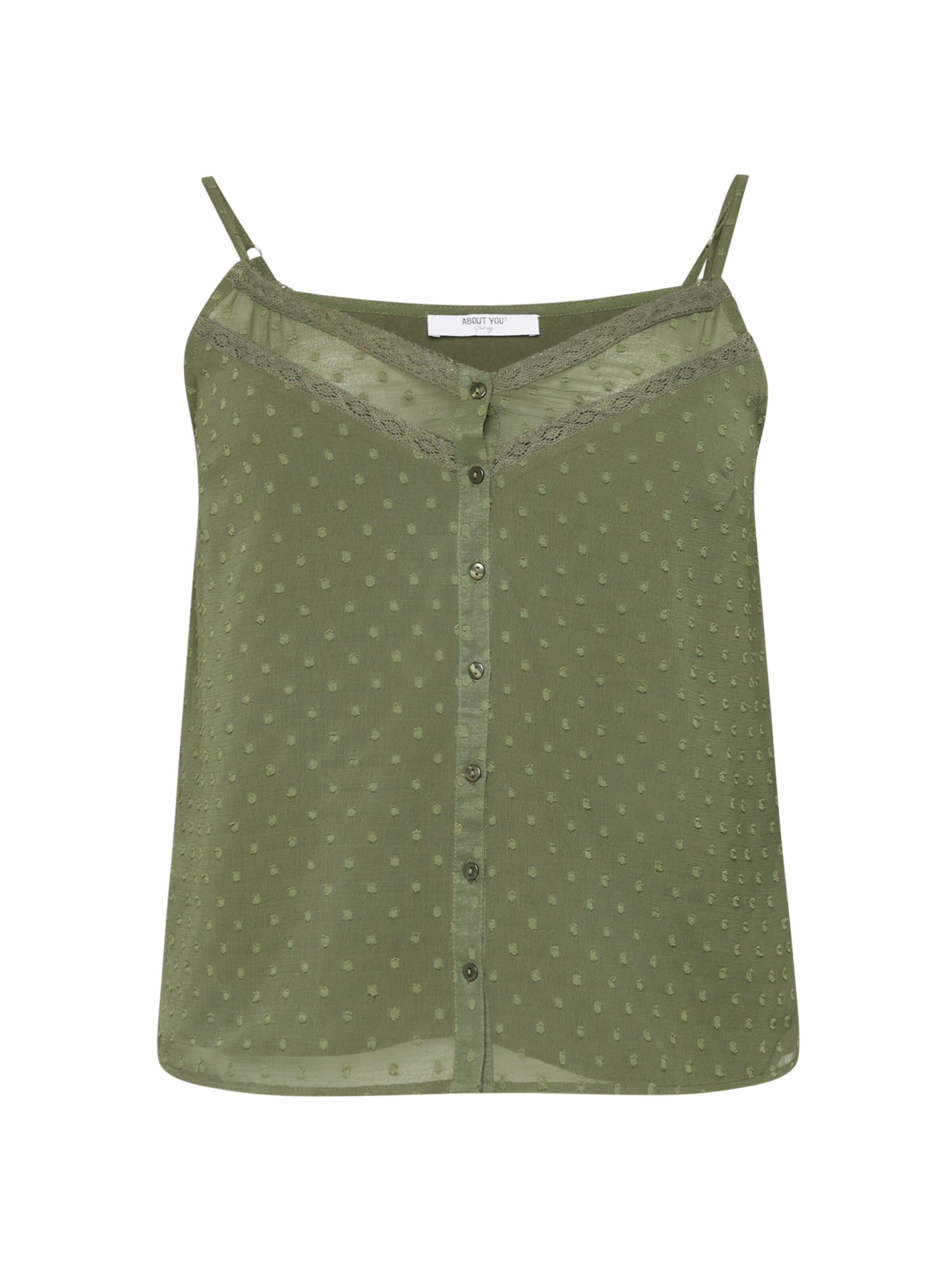ABOUT YOU Curvy Top 'Tania' in Green: front
