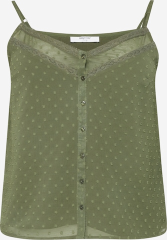 ABOUT YOU Curvy Top 'Tania' in Green: front