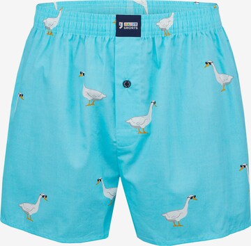 Happy Shorts Boxershorts ' Motives ' in Blauw: voorkant