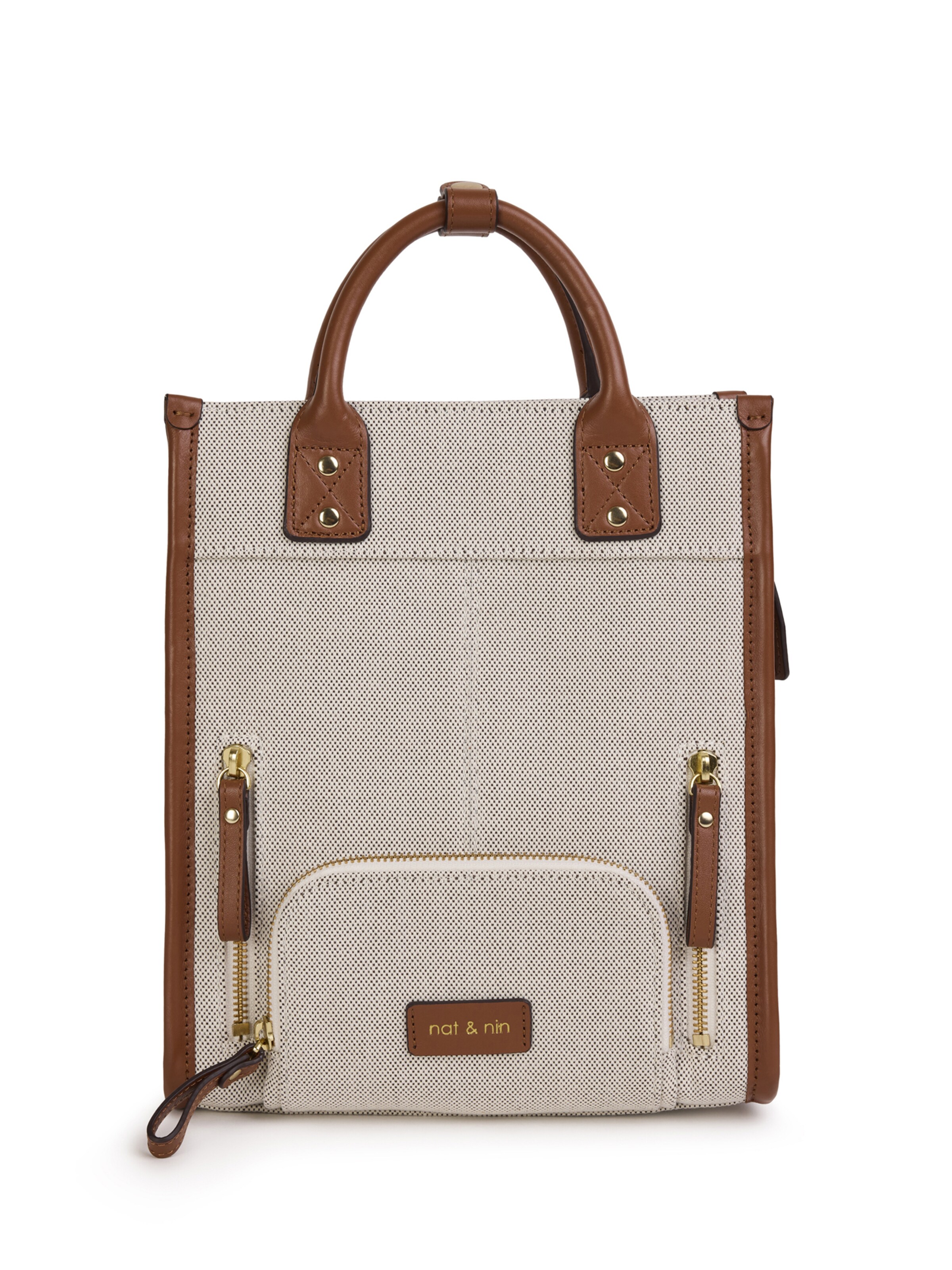 Nat&Nin Σακίδιο πλάτης ' MACY ' σε καφέ: μπροστά